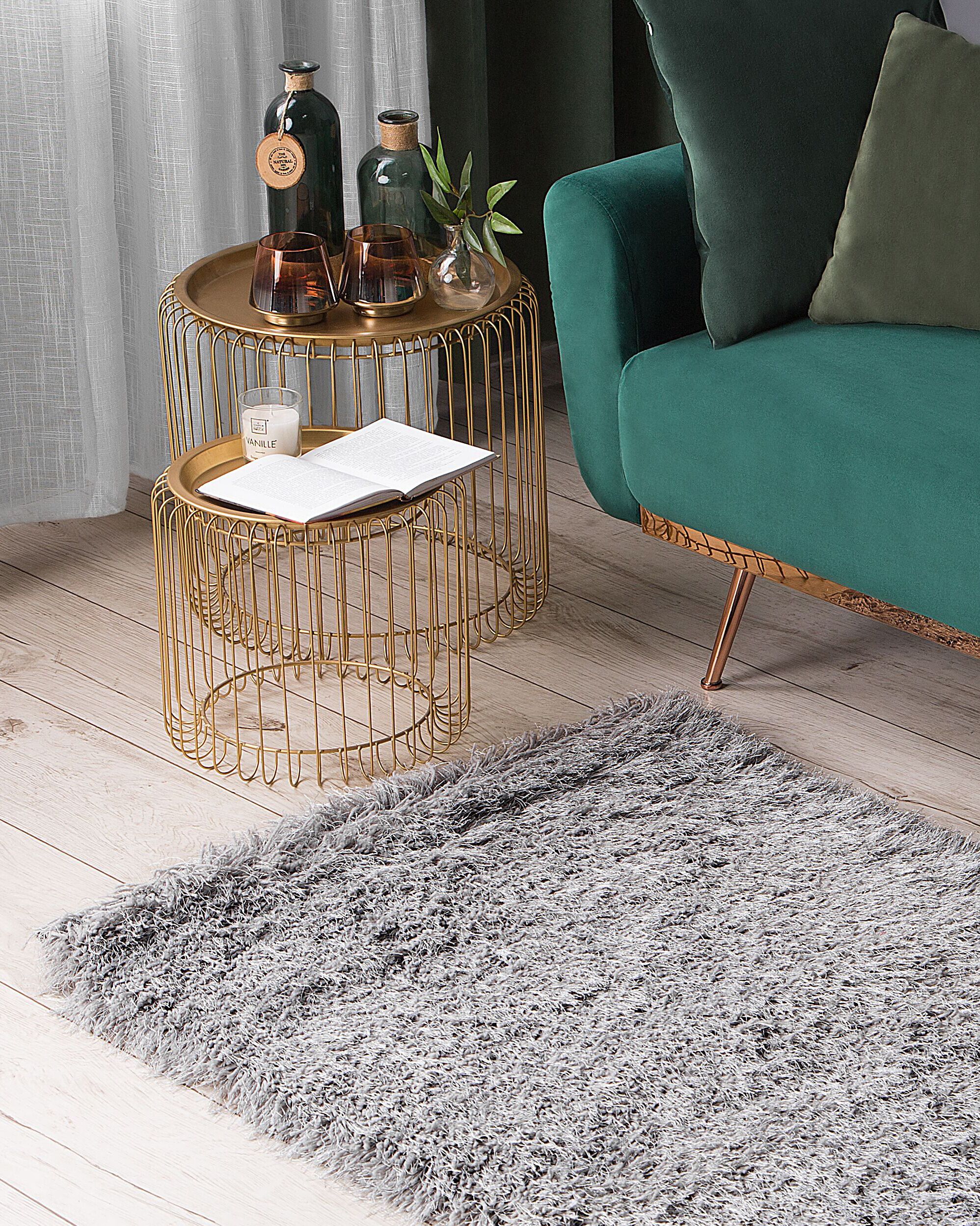 Freosen – Tapis shaggy 160 x 230 cm marron – Poils longs 4 cm – Lavable 30° – Texture douce pour intérieur moderne