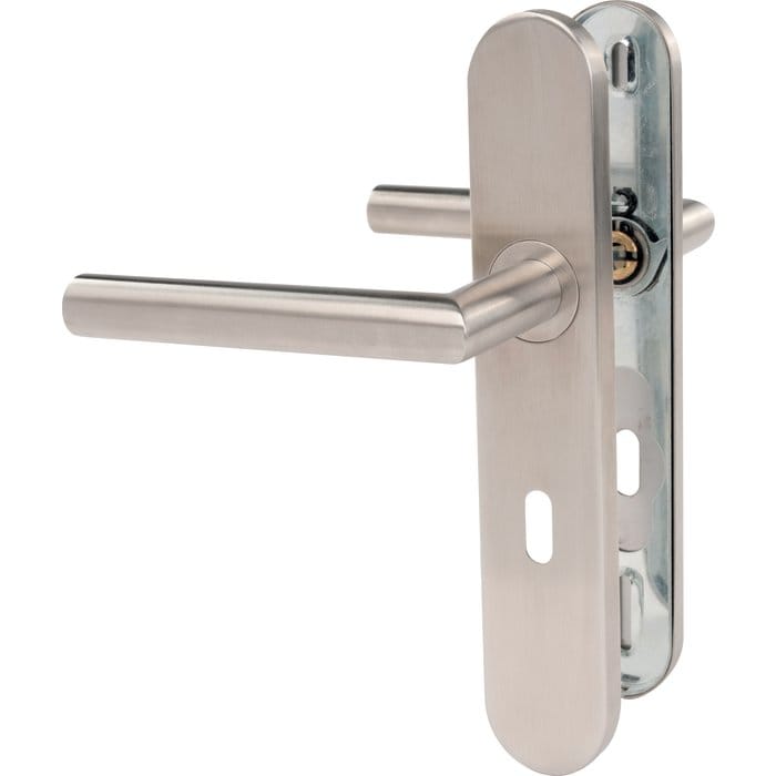 Ensemble de porte sur plaque - Clé L - Inox brossé - EXEM | Leroy Merlin
