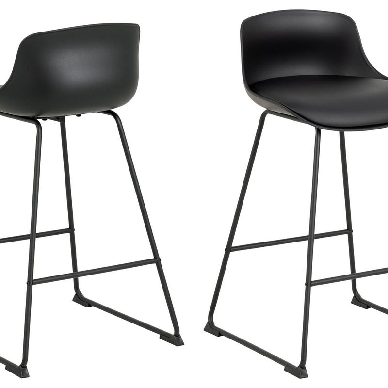 Tina stołek barowy skóra syntetyczna czarny.