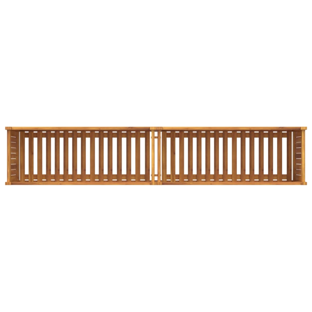 vidaXL Jardinière avec doublure 199x38,5x50 cm bois massif d'acacia - 8
