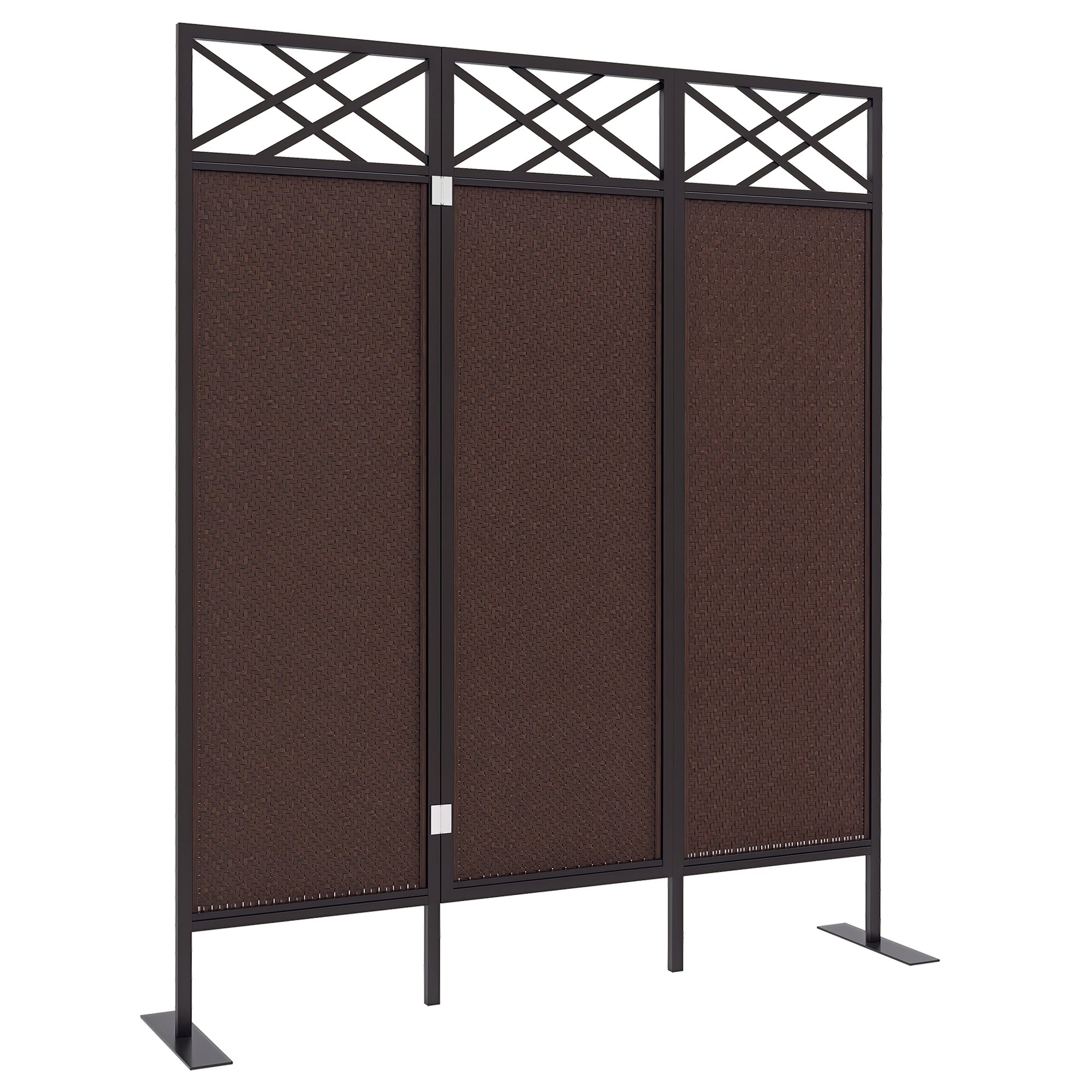Cecaylie Lot de 2 paravents sur roulettes, séparateur de pièce, cloison de séparation, balcon, brise-vue, flexible, 4 pièces, protection privée, pliable pour bureaux, balcons, anthracite (228 x 181