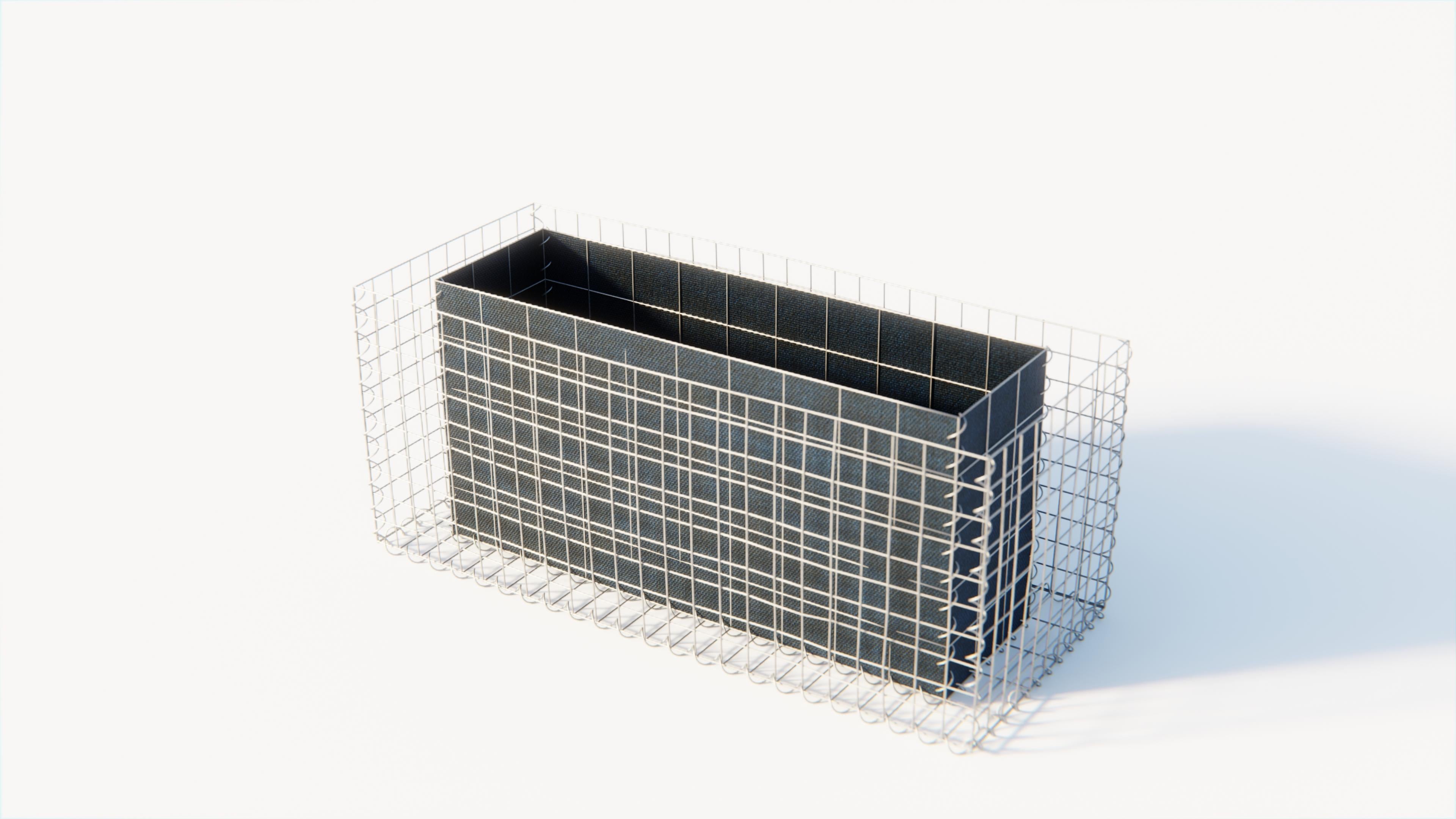 Jardín elevado de gaviones de acero galvanizado, 120x50x50cm (LxAxP), malla 5 x 5cm, grosor de pared 10cm, ideal para huerto o jardín - 4