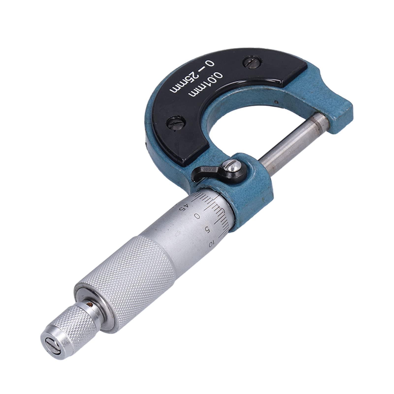 Mikrometr, Zewnętrzny Mikrometr 0,01 Mm z kluczem Mikrometr grubości ze Stali Nierdzewnej (0-25mm)