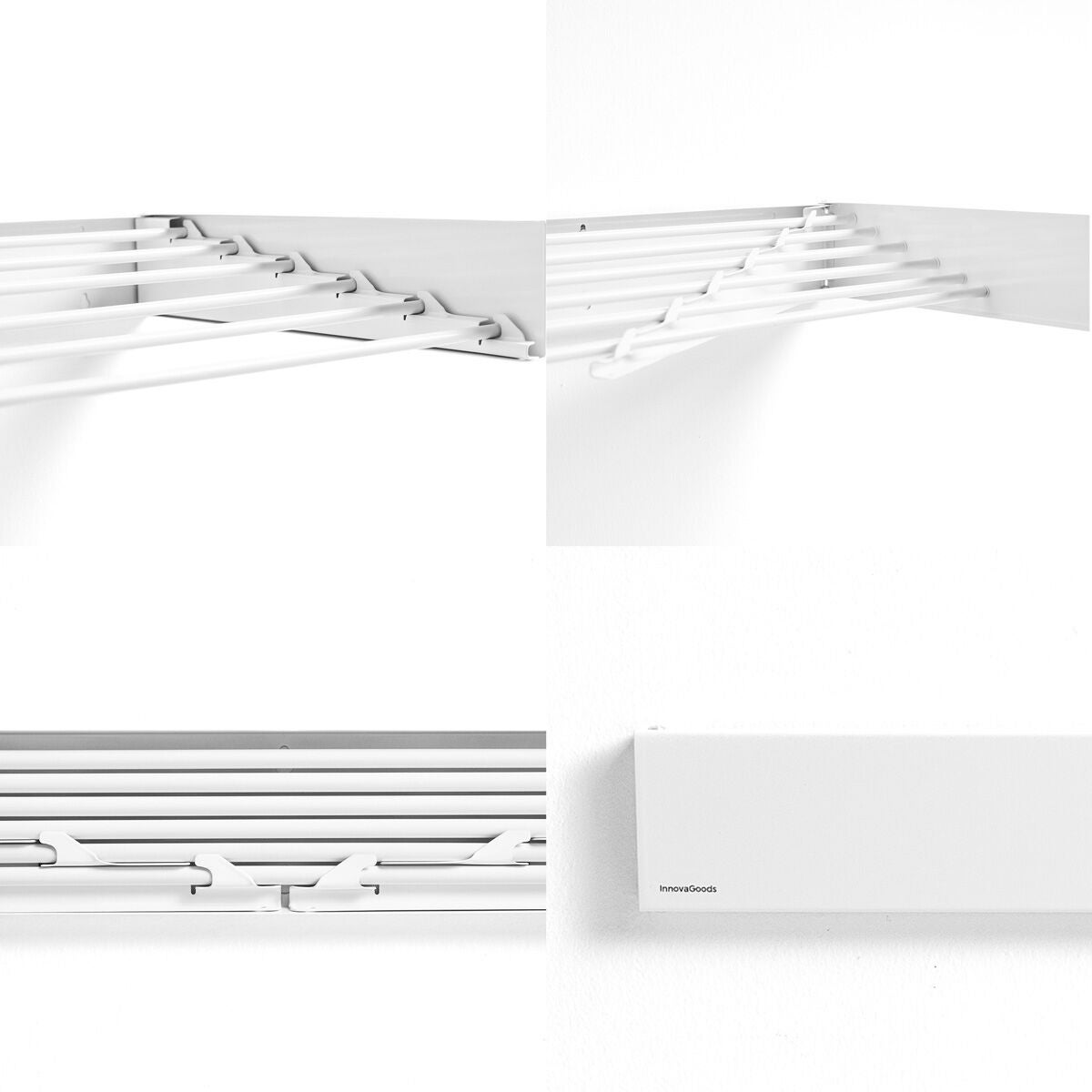 Étendoir mural pliable extensible rétractable Dryva 100 InnovaGoods - 6