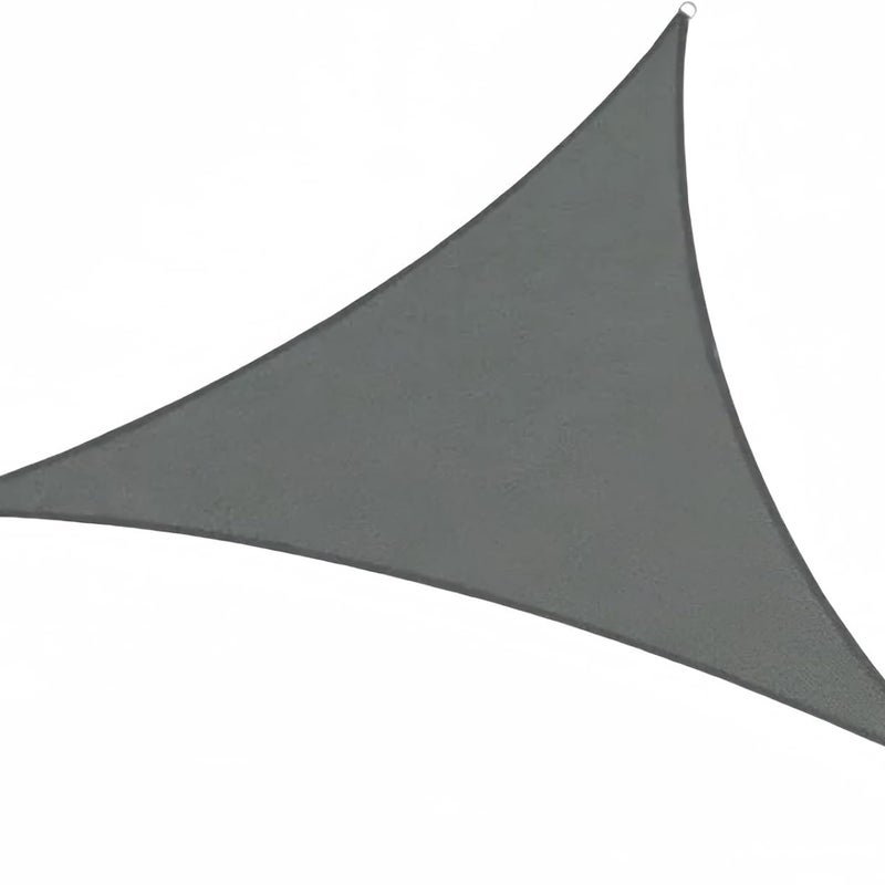 Żagiel przeciwsłoneczny trójkątny 3x3x3m, odporny na promieniowanie UV i oddychający, szary