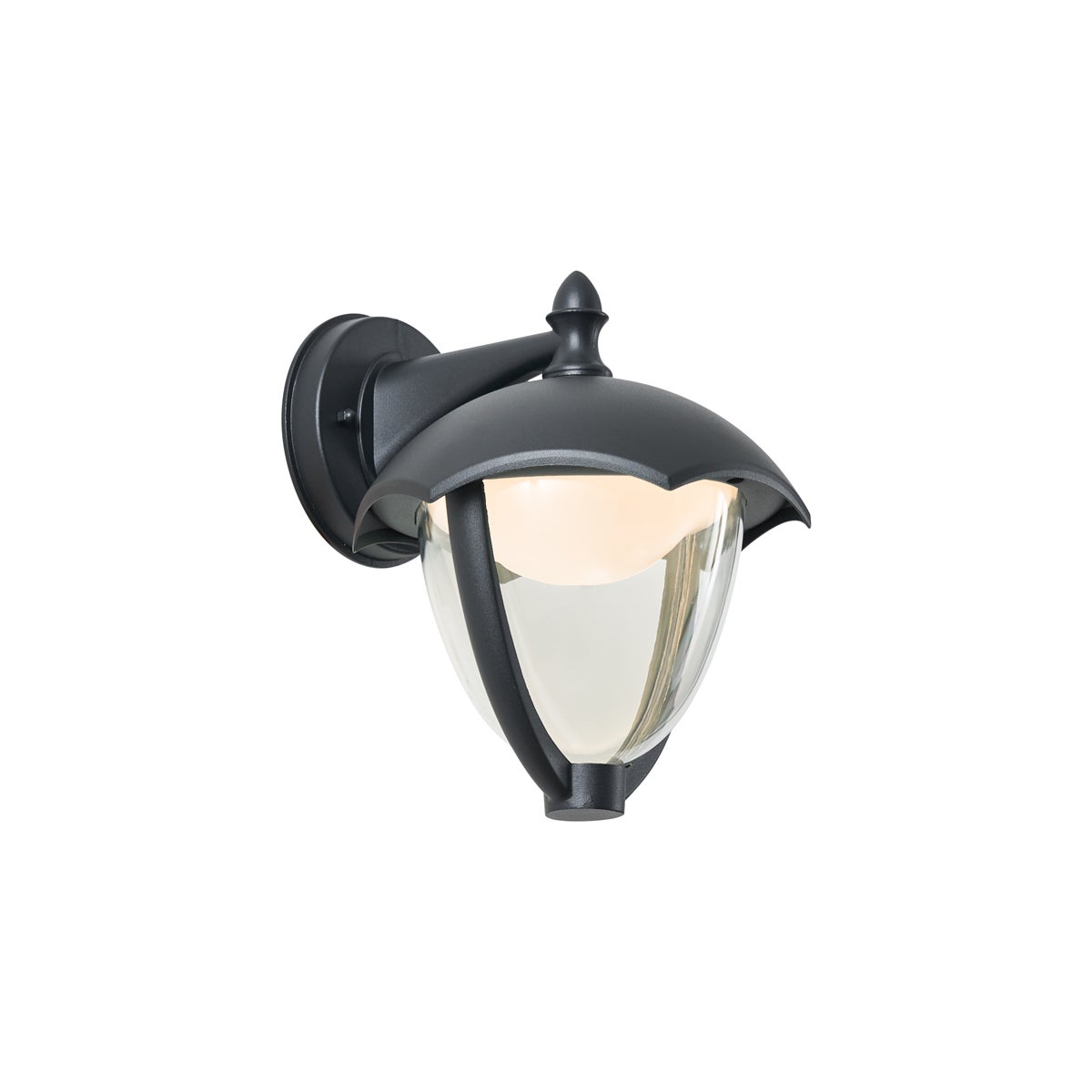 Qazqa classic-antique lampa ścienna zewnętrzna ze szkłem do ogród - Classica - led zintegrowana 8w zestawie, Integrated led