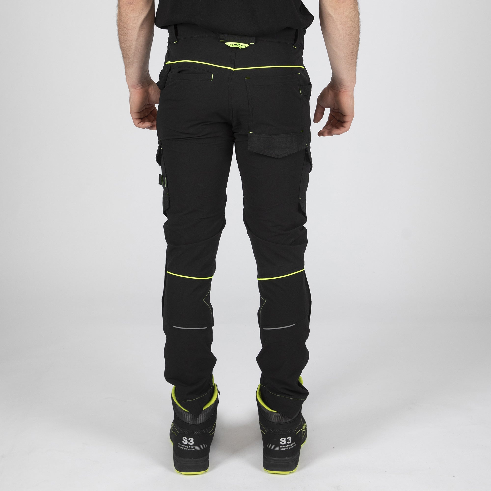 SACHA - PANTALON DE TRAVAIL - 1388 Noir , Jaune fluo 54 - 3