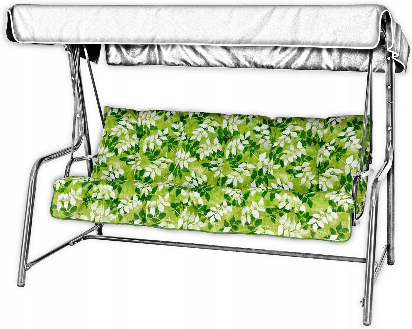 Poduszka na huśtawkę ogrodową AMPO 175 cm zielony biały 1 szt.