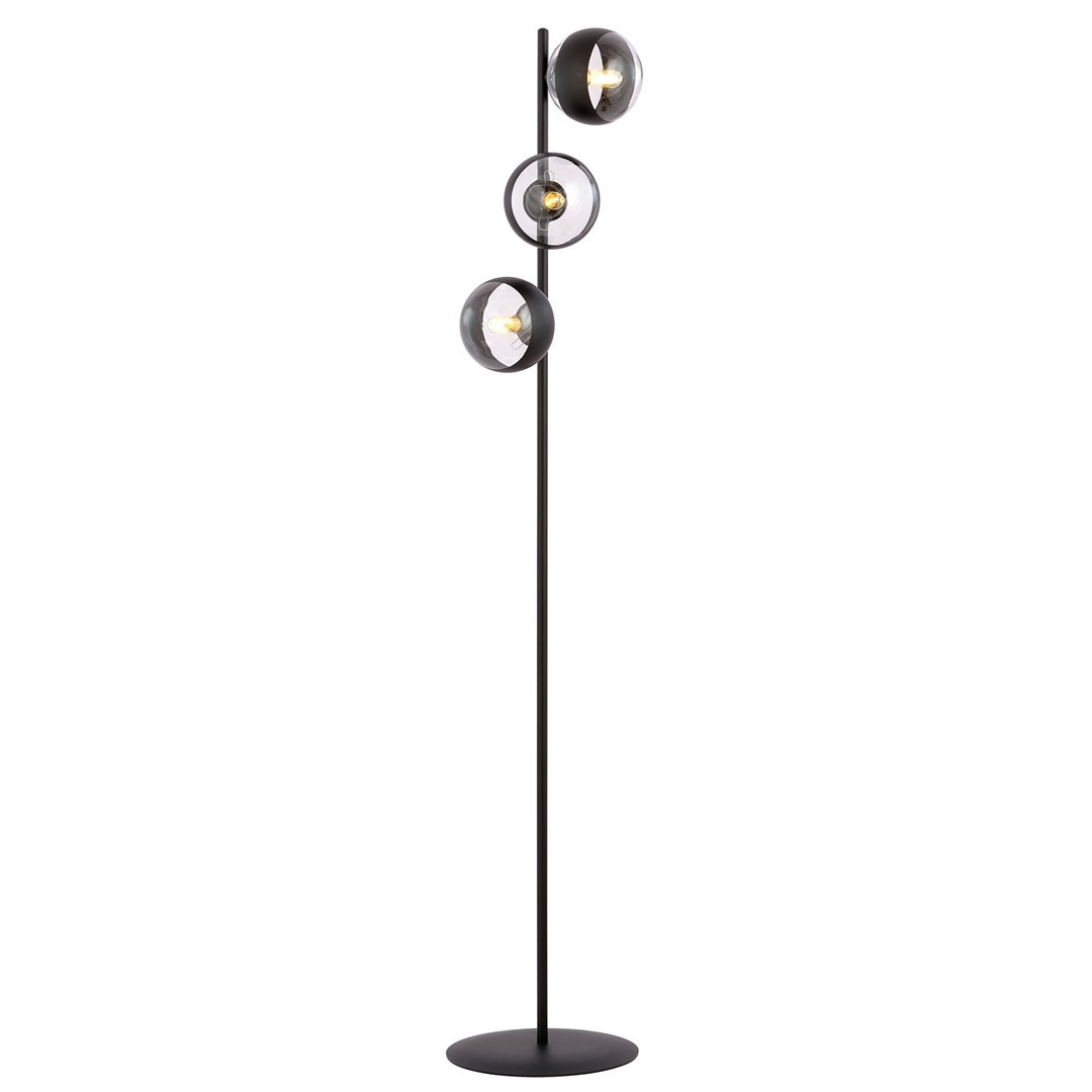 Lampa podłogowa stojąca Rossi czarna 3xE14x10W wym: 150 x 33 cm szkło Emibig