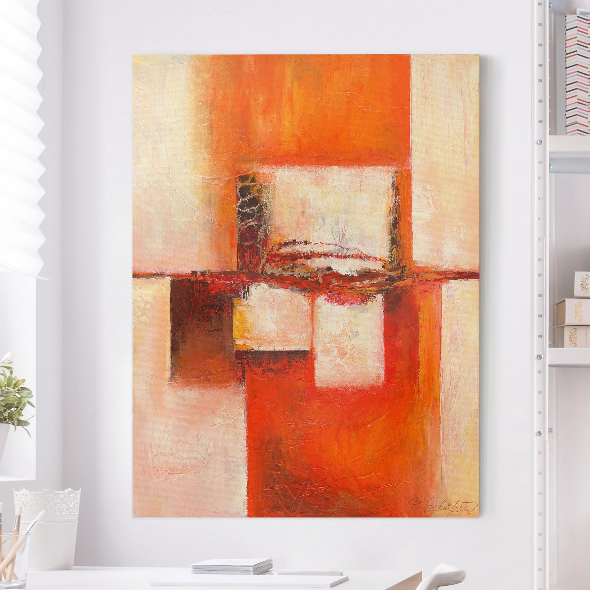 Tableau Abstrait Rouge | La Déco à Prix Grossiste