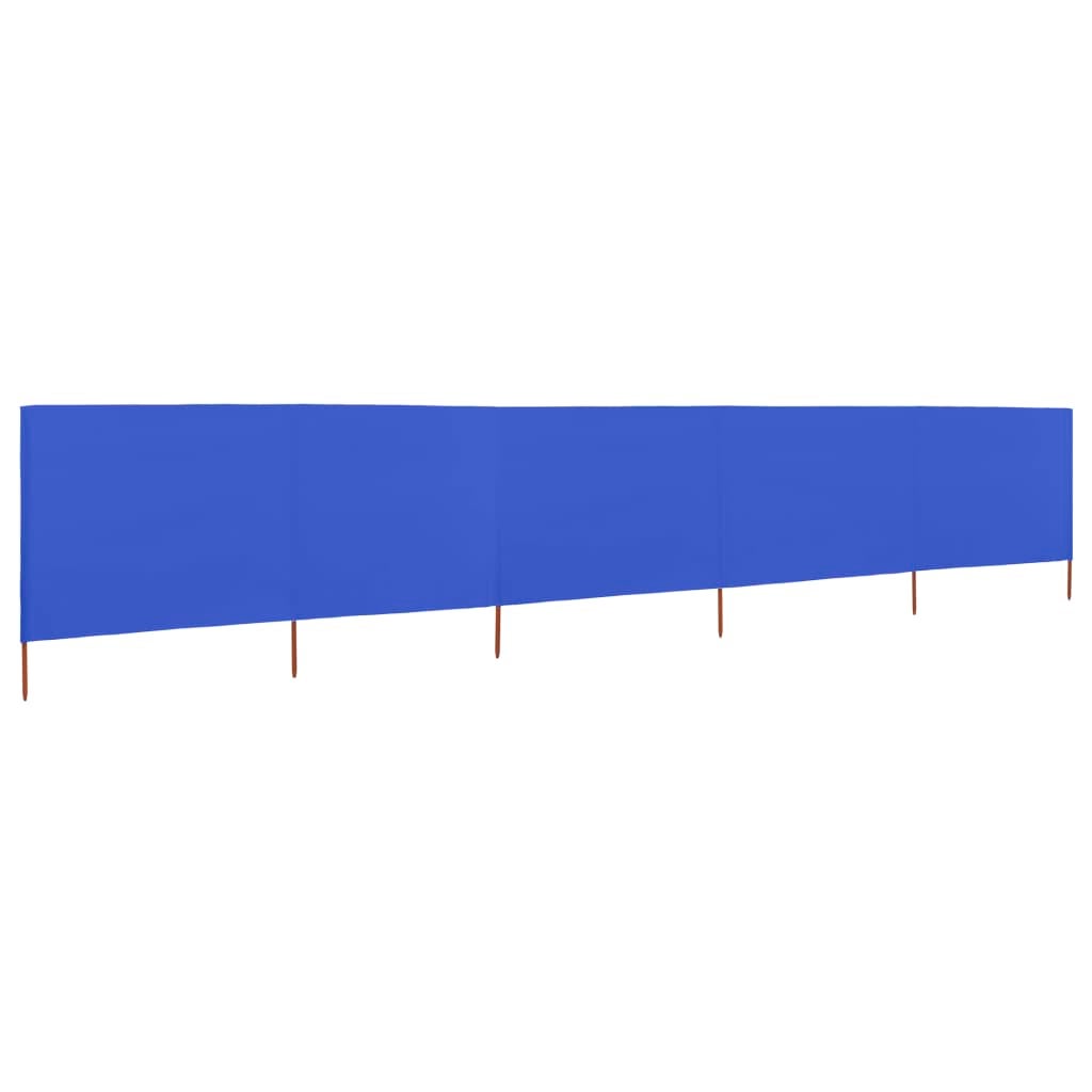 Paravientos   biombo divisor de playa de 5 paneles tela azul celeste 600x80 cm cfw78827