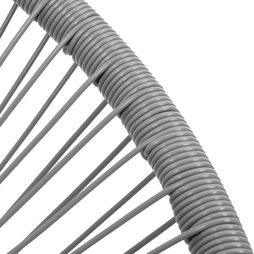 Chaise de jardin | Siège de Terrasse | Chaise d'extérieur sous forme de lune Résine tressée Gris CFW598869 - 6