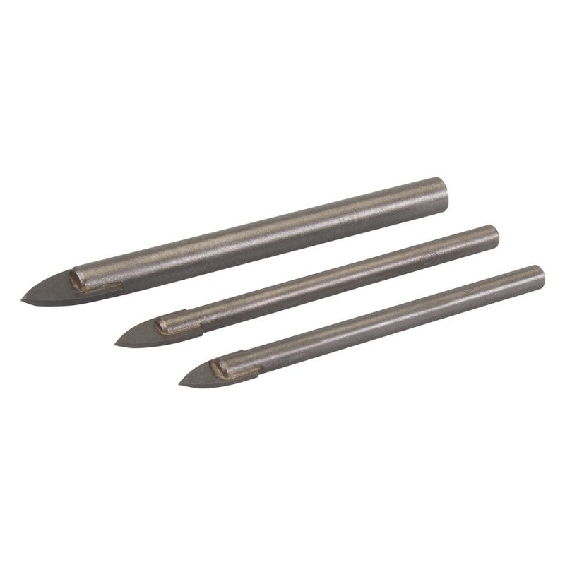 Silverline 217584 Set di Punte per Vetro/Piastrelle, 3 PCE, Set