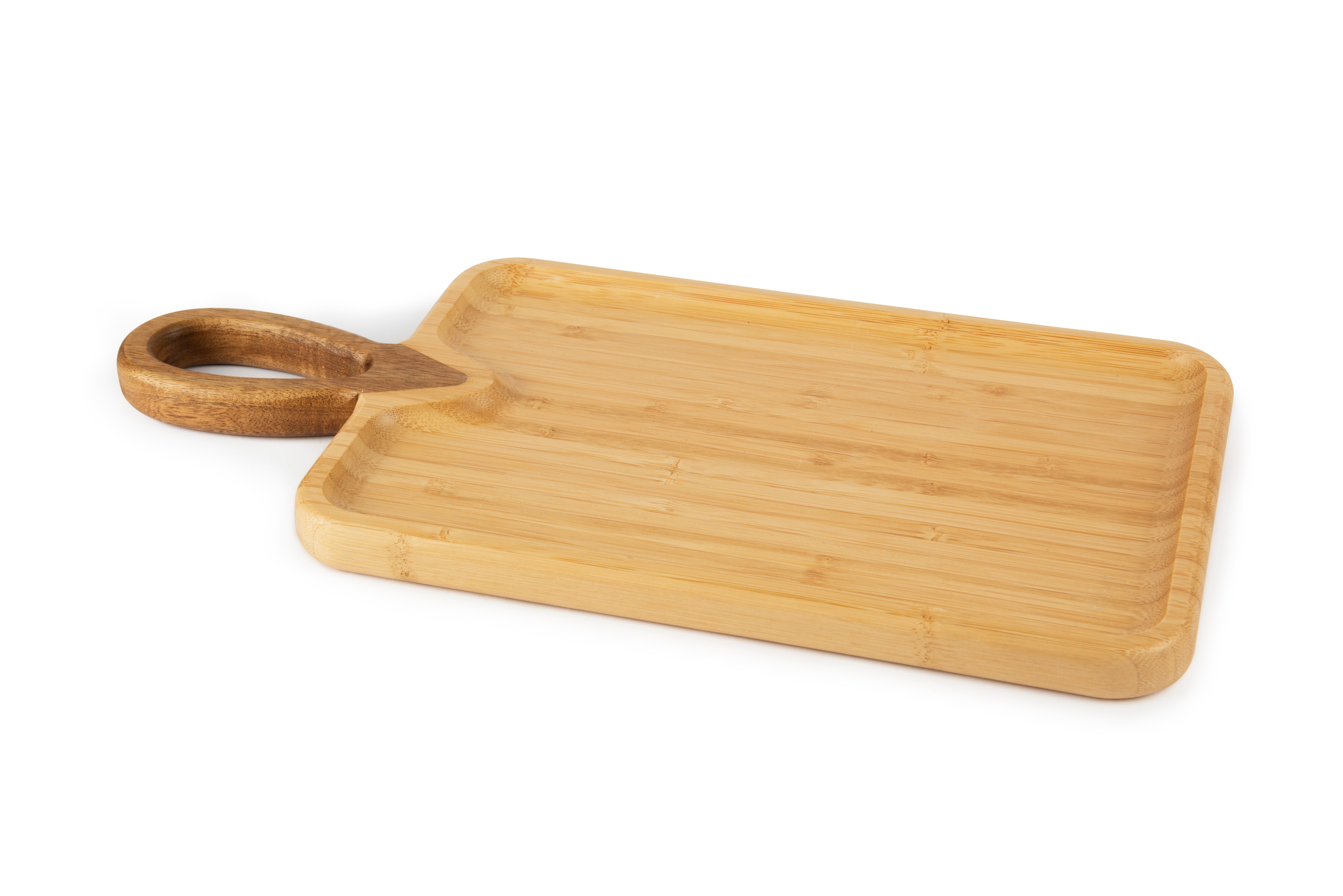 Tagliere In Bamb&ugrave; XL 56x38 Cm - Con Scanalatura Raccoghisucco, Naturale E Antibatterico