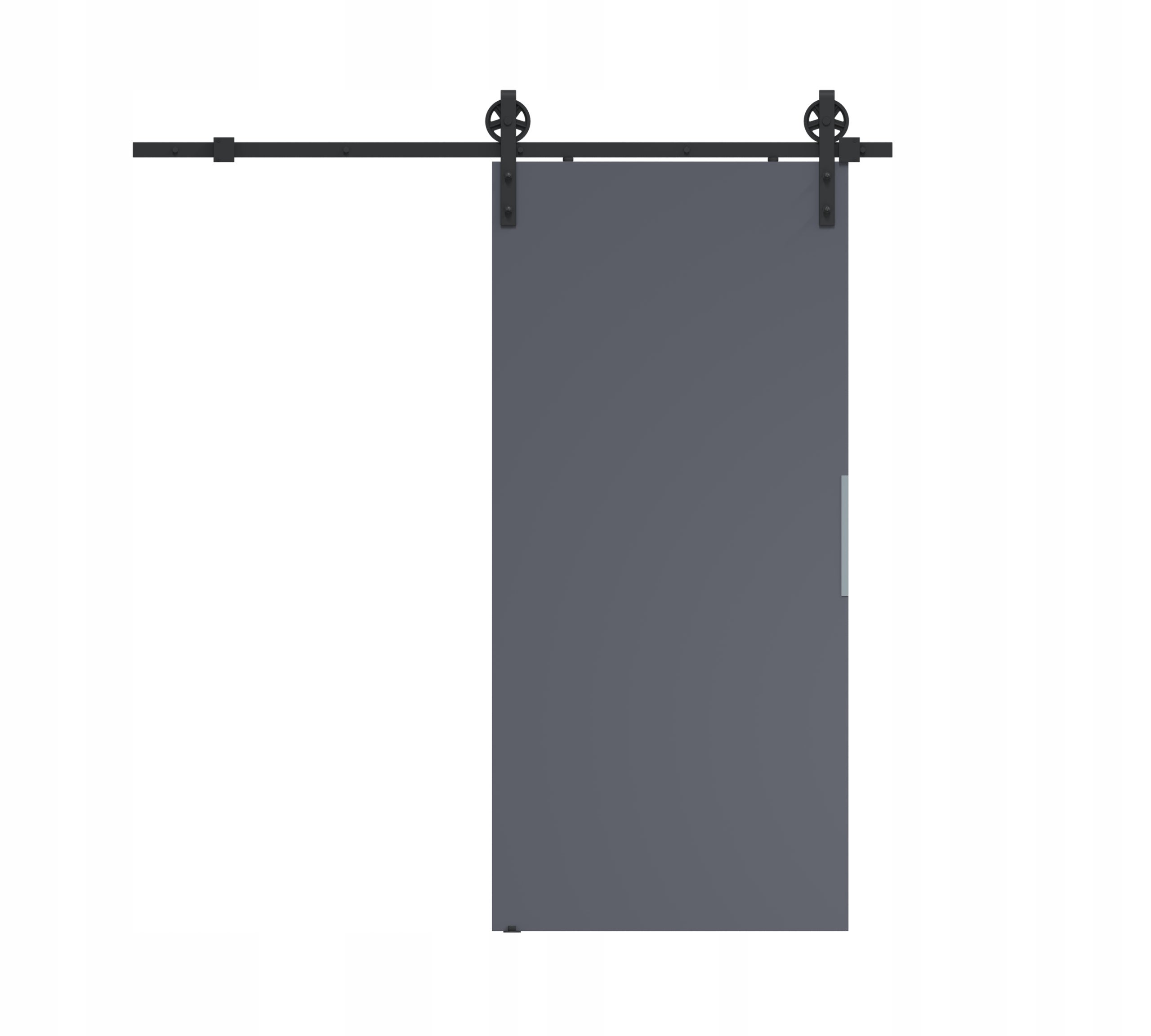 Drzwi przesuwne 70 naścienne ALFA LOFT 04 Antracyt 74 + system przesuwny