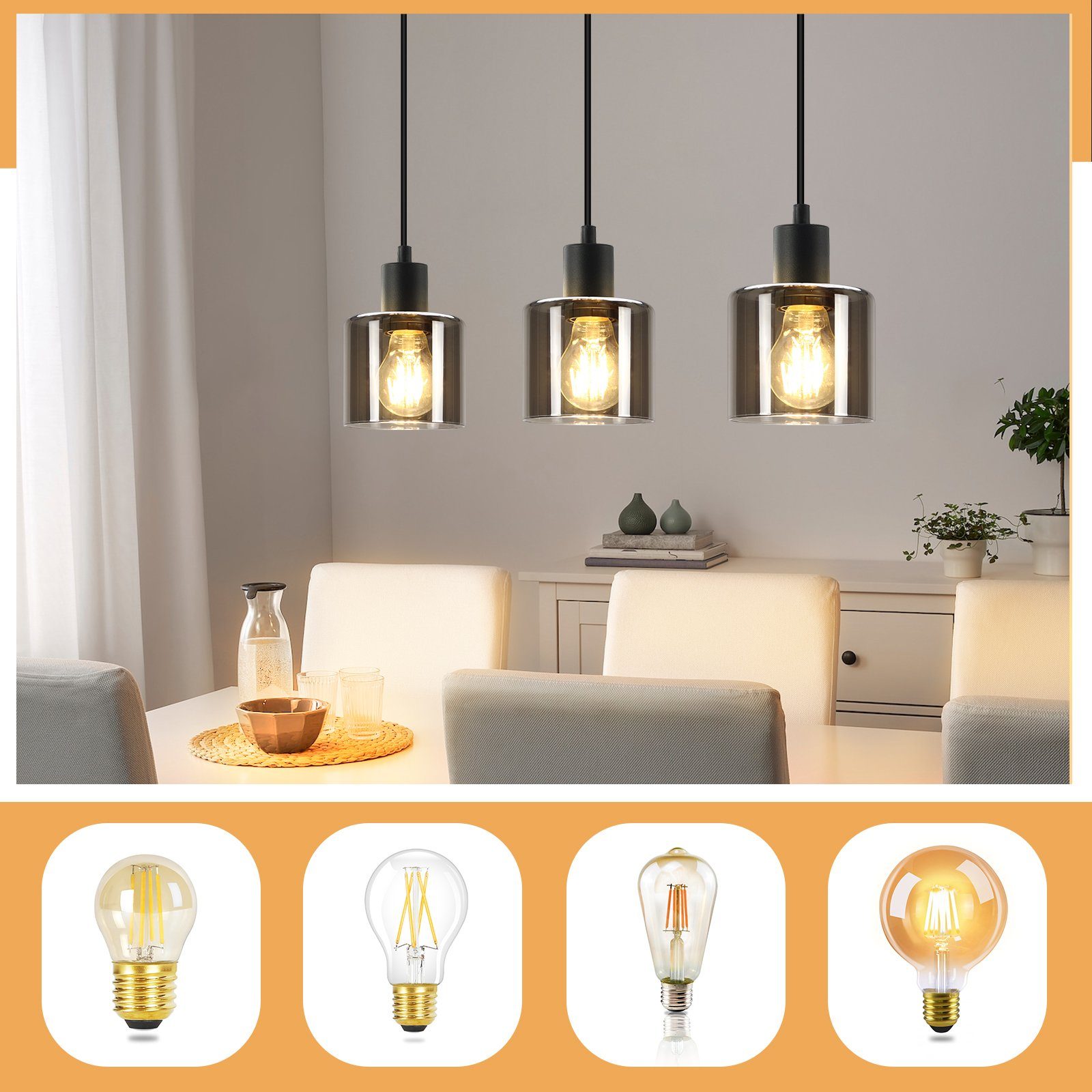 Lampada A Sospensione Chulu In Tessuto - Verde, Compatibile LED E27, Per Interni, Design Elegante