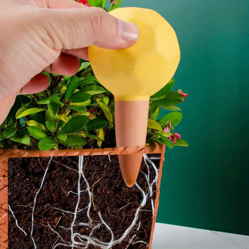Lot de 4 goutteurs à billes polygonales – Dispositif d’arrosage automatique à goutte lente, idéal pour plantes en pot d’intérieur et d’extérieur - 7