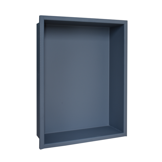 Niche design 40 x 30 cm encastrable en acier inox de couleur gris ardoise