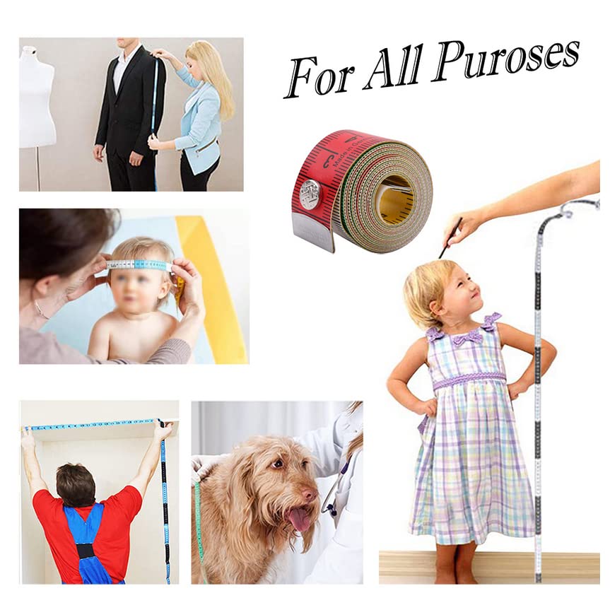 Nastro di misurazione da sarta bifacciale, morbido, da 1,5 m, 60 pollici, righello per tessuto da sarto (1 pezzo) - 4