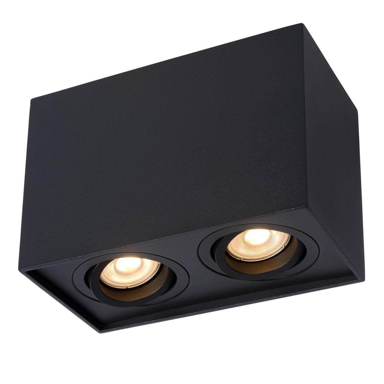 Spot plafond TUBE - Noir - 2xGU10 (MR16) - Lucide - 6