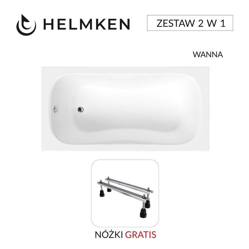 Wanna akrylowa Helmken Edelva 130 х 70 + Nóżki / 23094001