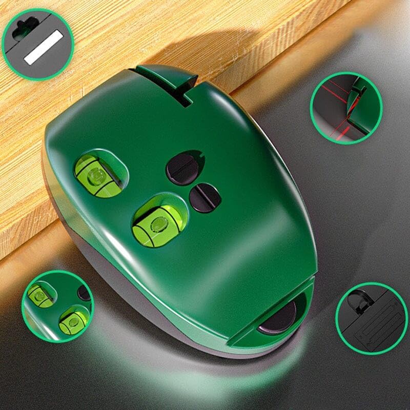 Livello laser elettronico di 90 gradi - Livello laser a dimmer automatico verde con linee orizzontali e verticali (1 campo) - 8