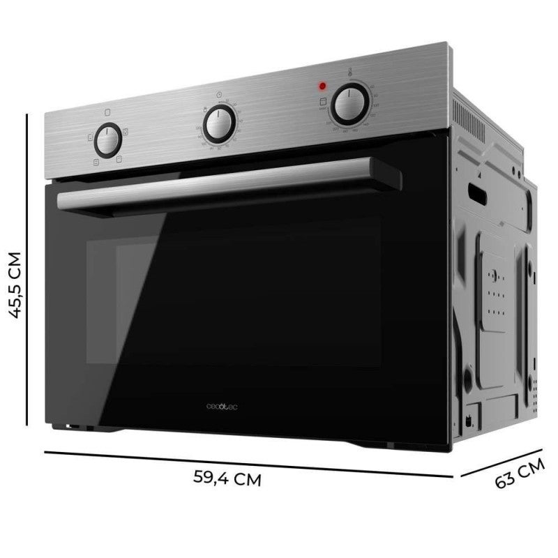 Cecotec Four Encastrable 45 cm Bolero Hexa C134500 Inox A. 2600W, Capacité de 56L, Faible Consommation, 4 Fonctions, Minuterie - 3