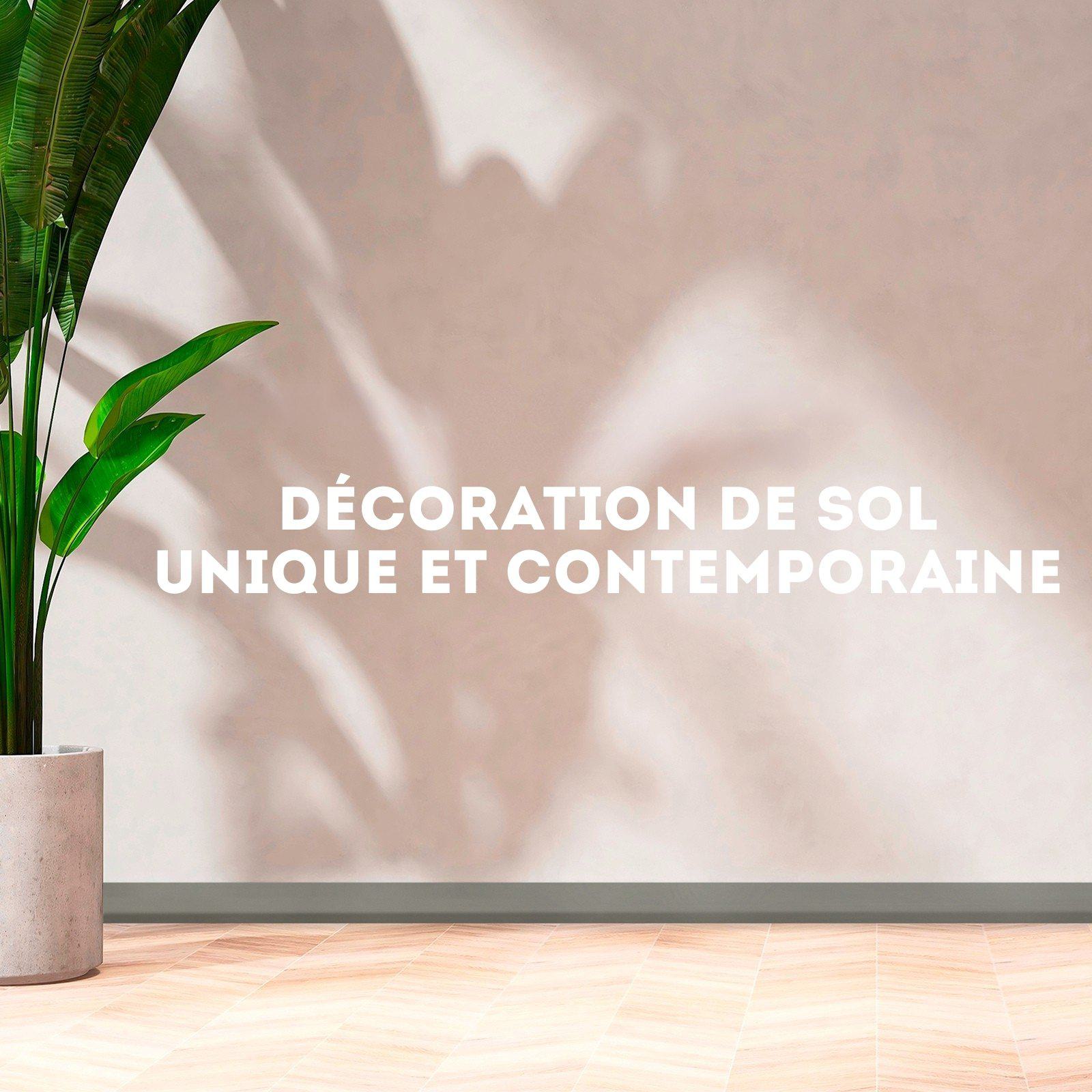 Plinthe auto-adhésive, 50 x 15 mm, Gris, L = 10 m, Plinthe de cuisine, Plinthe PVC flexible - 5
