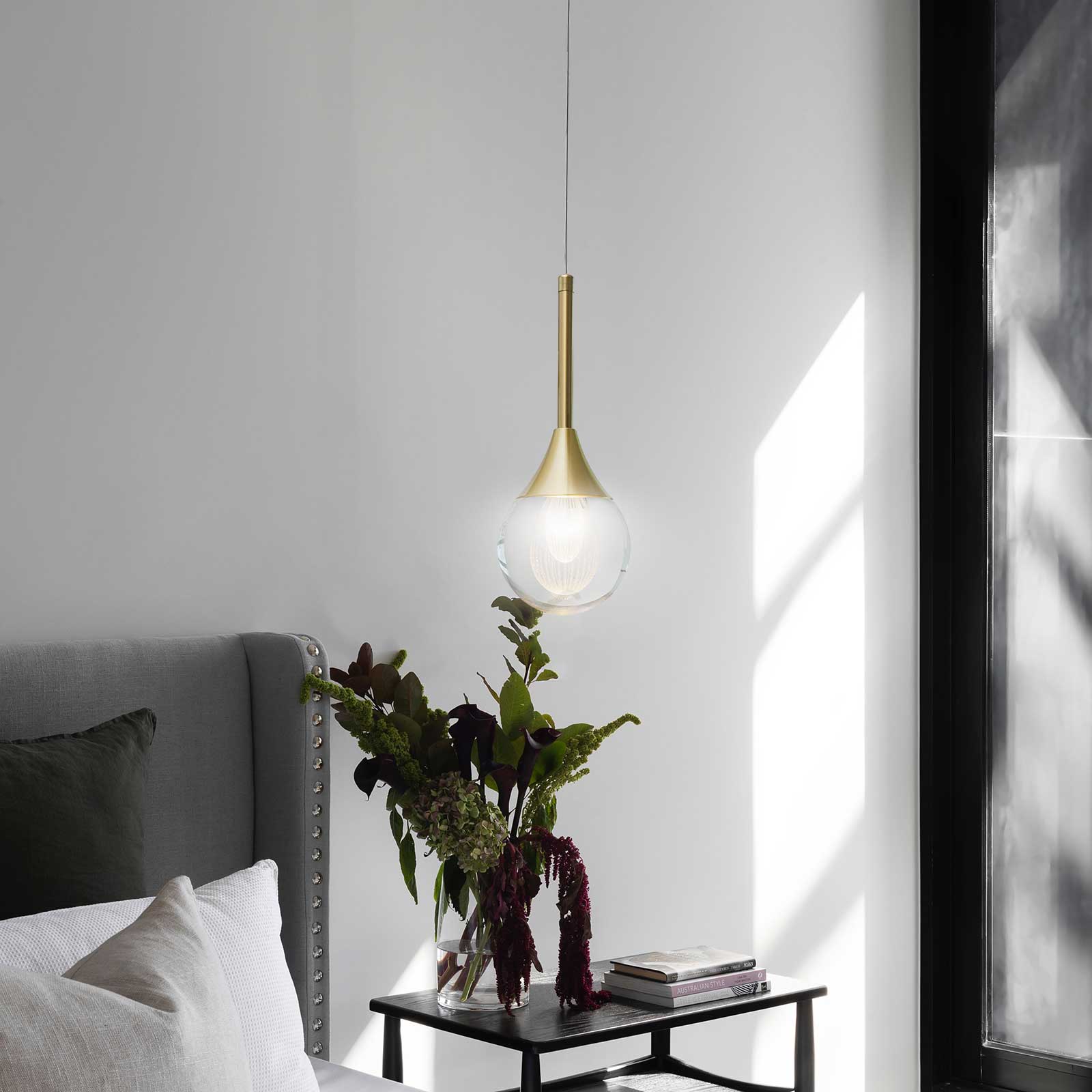 Lustre moderno Led 5W esfera Globo lâmpada dourada Pendente luz decorativa cozinha Mesa sala loja 230V 6000K - 2