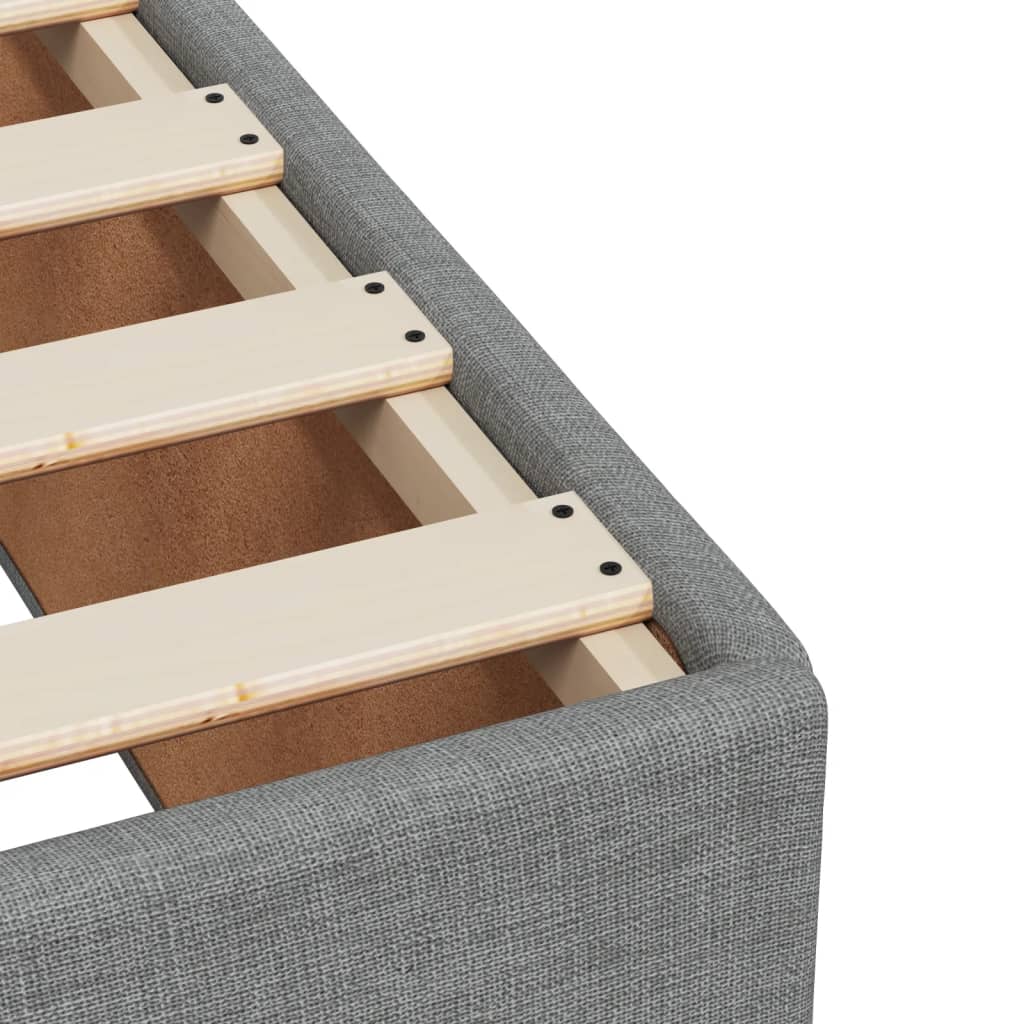 Maison Exclusive - Cadre de lit sans matelas gris clair 160x200 cm tissu - 7