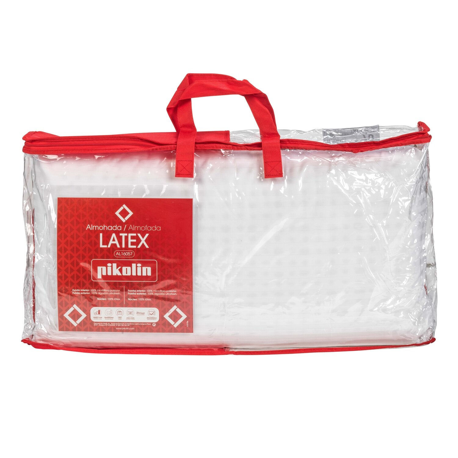 Pack 2 almohadas látex | PIKOLIN | Firmeza media|alta | 70 cm - 4