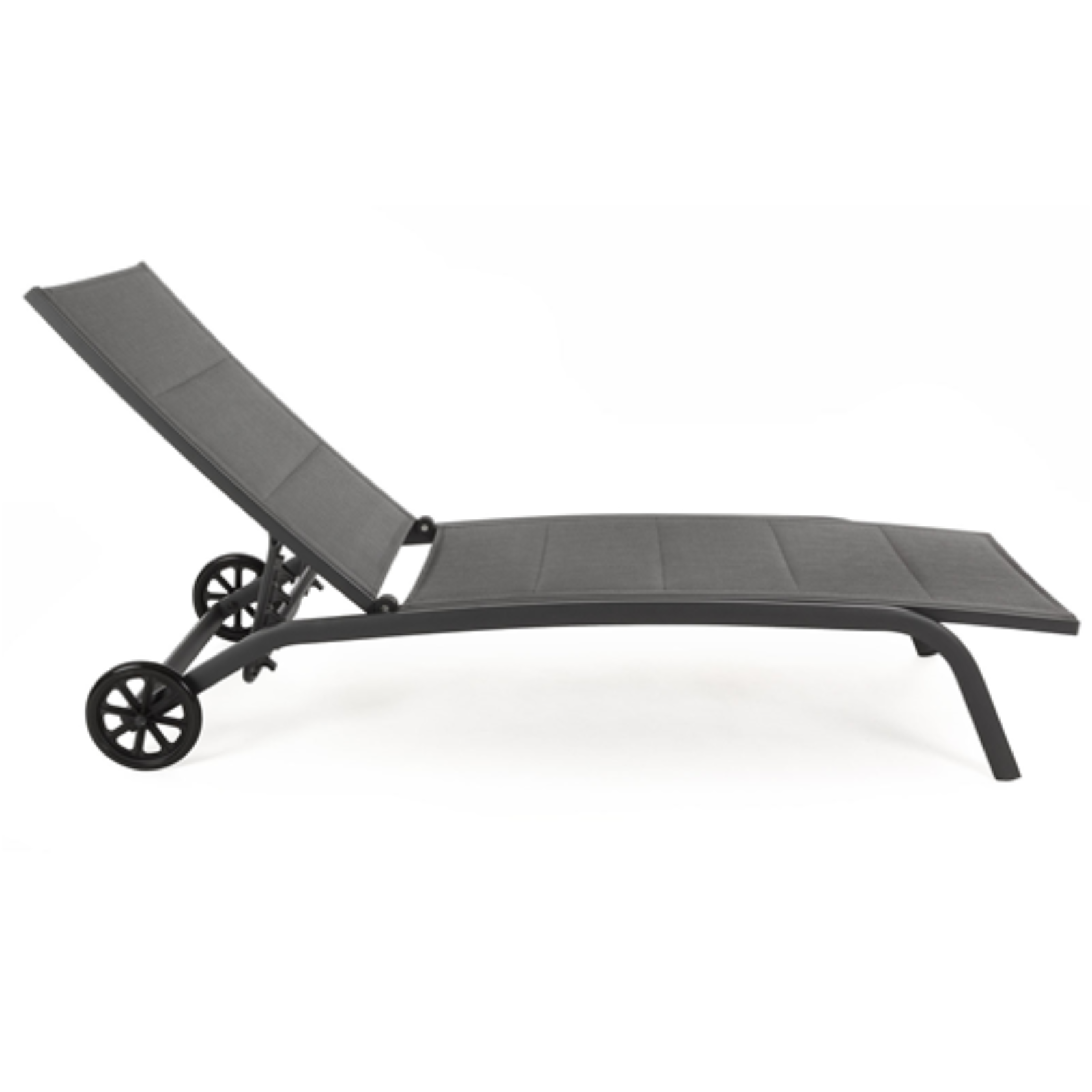 Lettino Cleo Con Ruote Antracite Bizzotto 0662333 Giardino Mare Piscina - 2