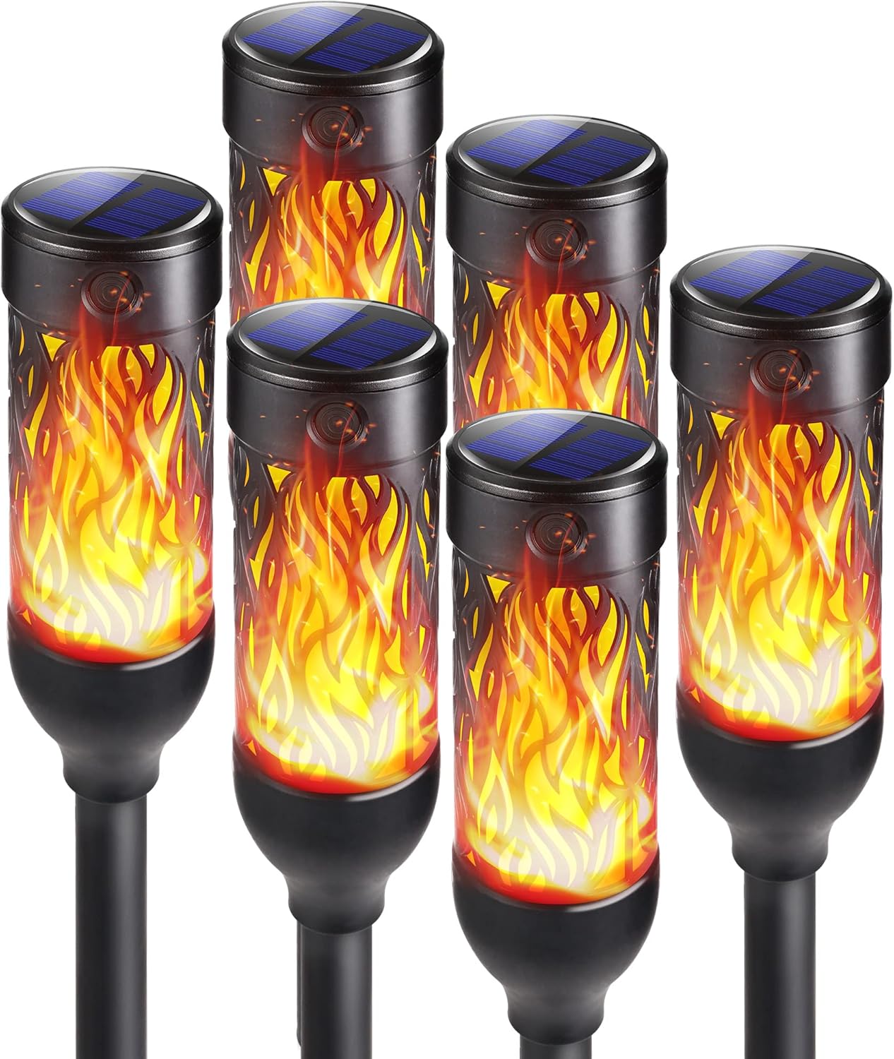 Zewnętrzna lampa solarna płomieniem zestaw sztuk diod LED wodoszczelna lampa solarna płomieniem lampa pochodnia solarna ogrodu patio ścieżek trawnika