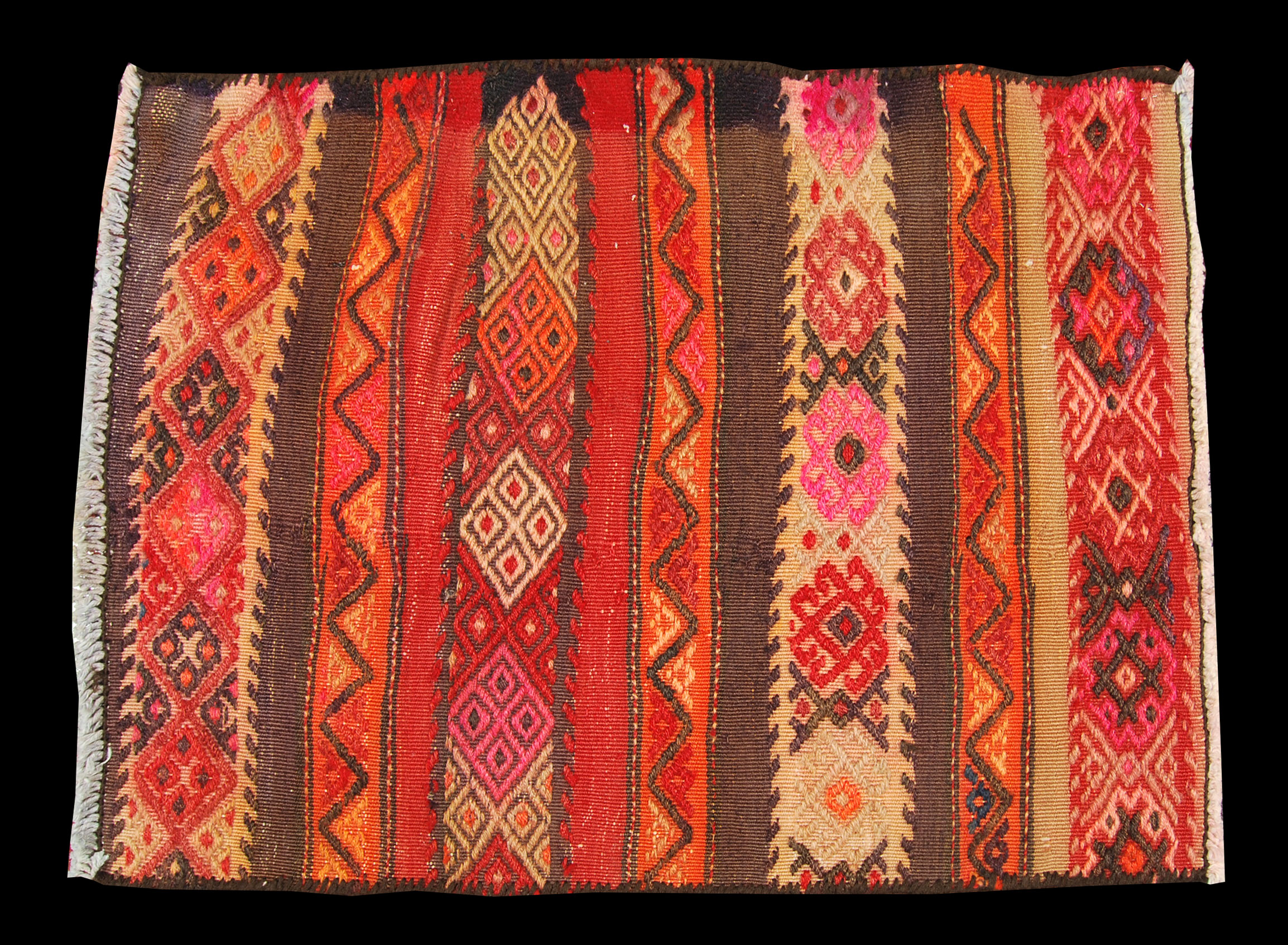Auténtico kilim/alfombra anudada a mano con certificado de autenticidad. 70x53cm galleriafarah1970
