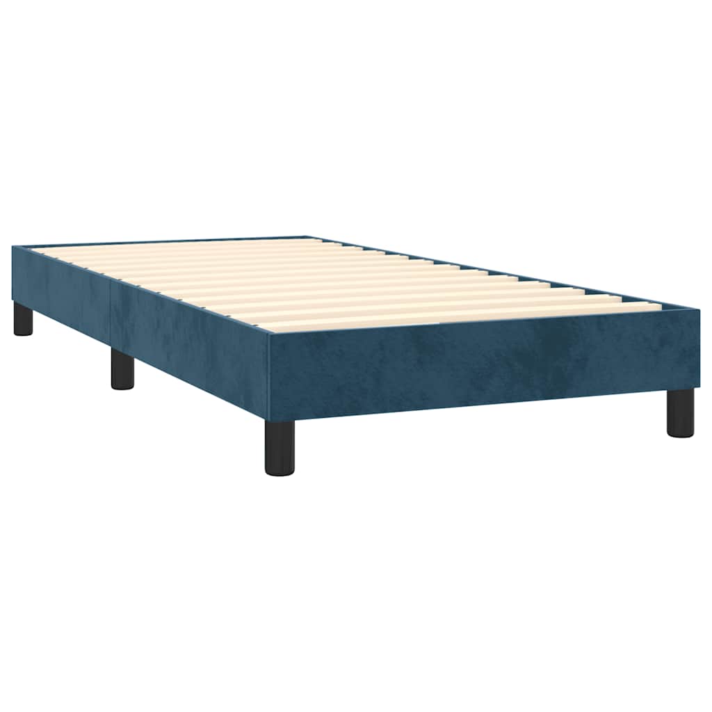 Sommier à lattes de lit avec matelas Bleu foncé 100x200 cm - 4