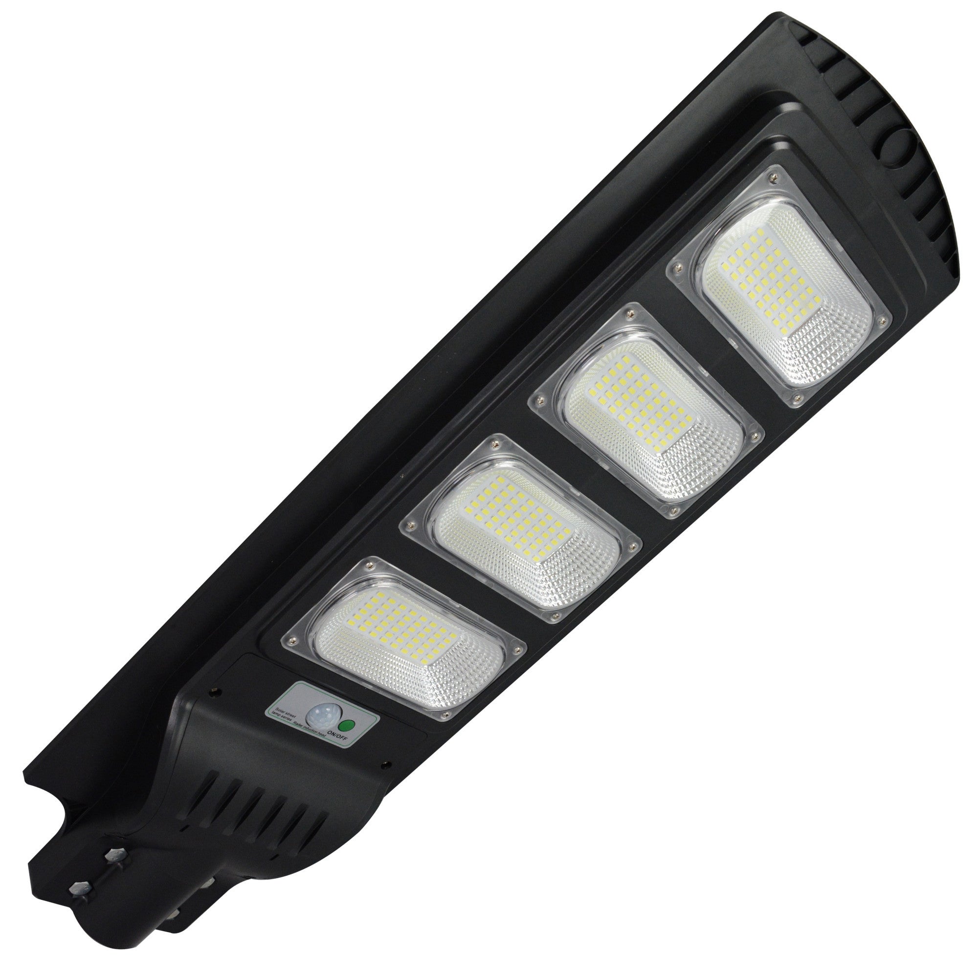Lampa uliczna solarna Street czarna LED 15W 6000K 1400lm czujnik i pilot IP65 wym: 6 x 24 x 72,5 cm tworzywo sztuczne Polux