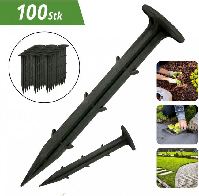 40 picchetti per rete da per terra, in plastica, per fissaggio da giardino, punti metallici, paletti per zolle paesaggistiche, teli da per terra, 110 mm 40 picchetti per rete da per terra, in plastica, per fissaggio da giardino, punti metallici, paletti per zolle paesaggistiche, teli da per terra, 110 mm