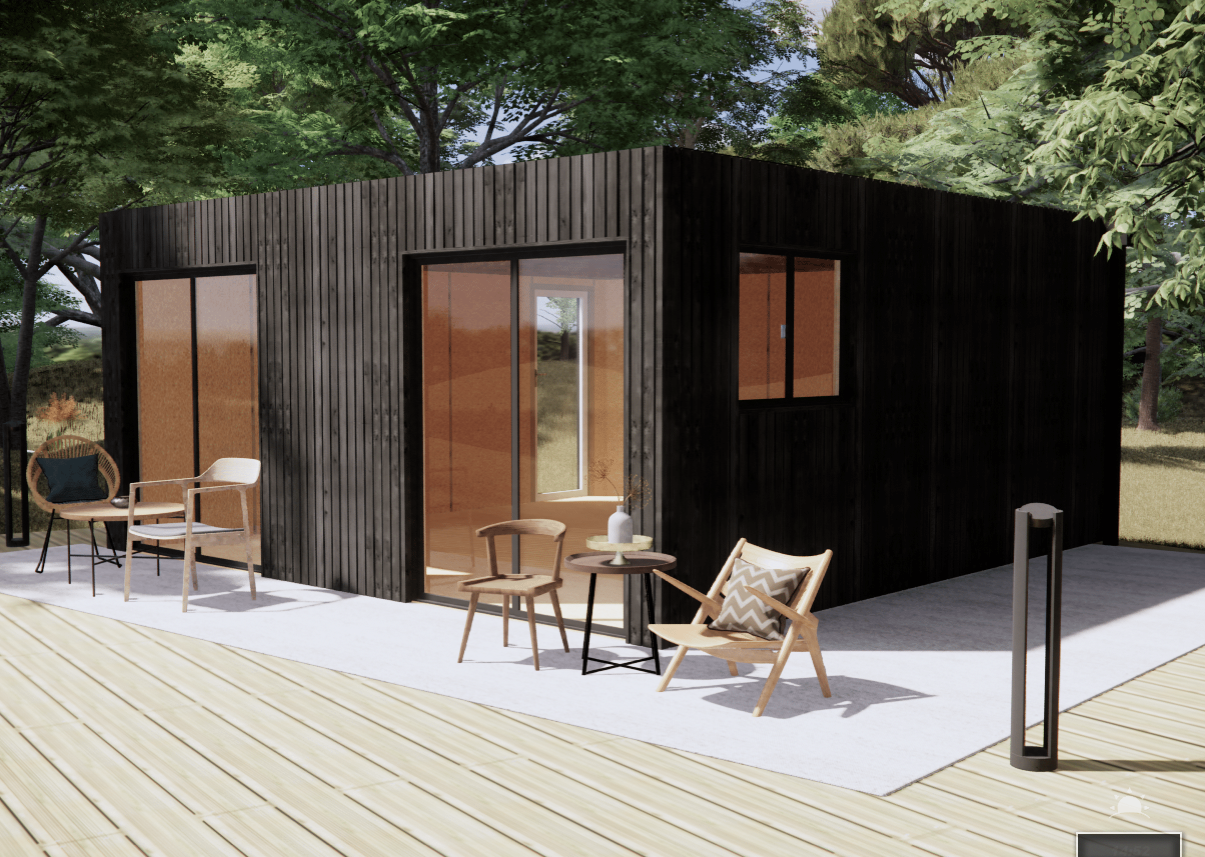 Tiny house ossature bois en bois 5,5 x 5,7 x 2,7 m / menuiseries alu k-line - 6