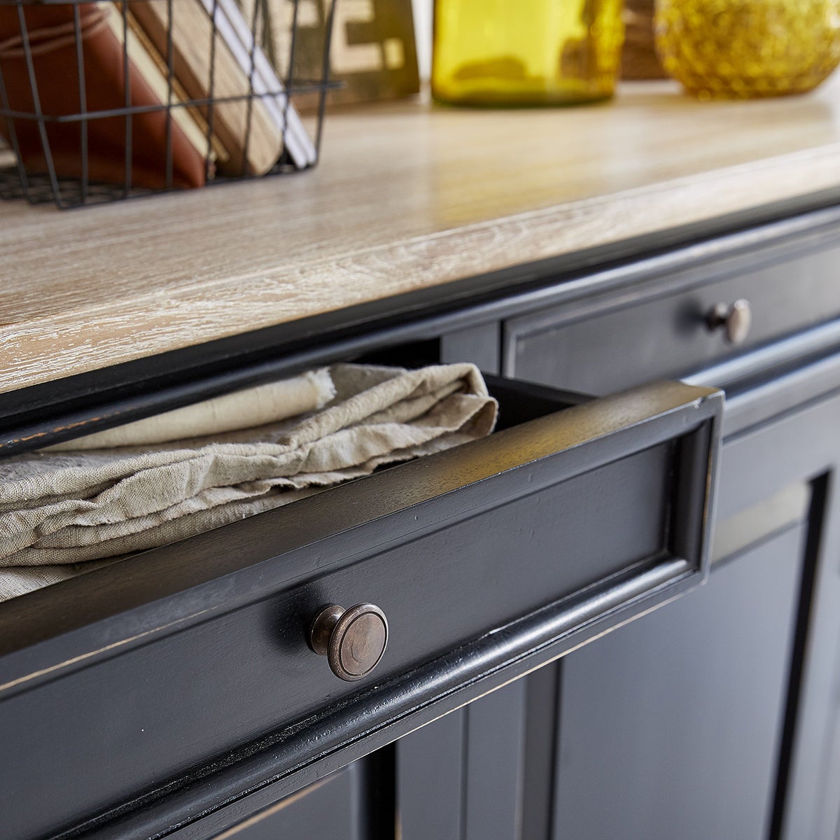 Buffet en acajou et teck massif 180 cm - 4