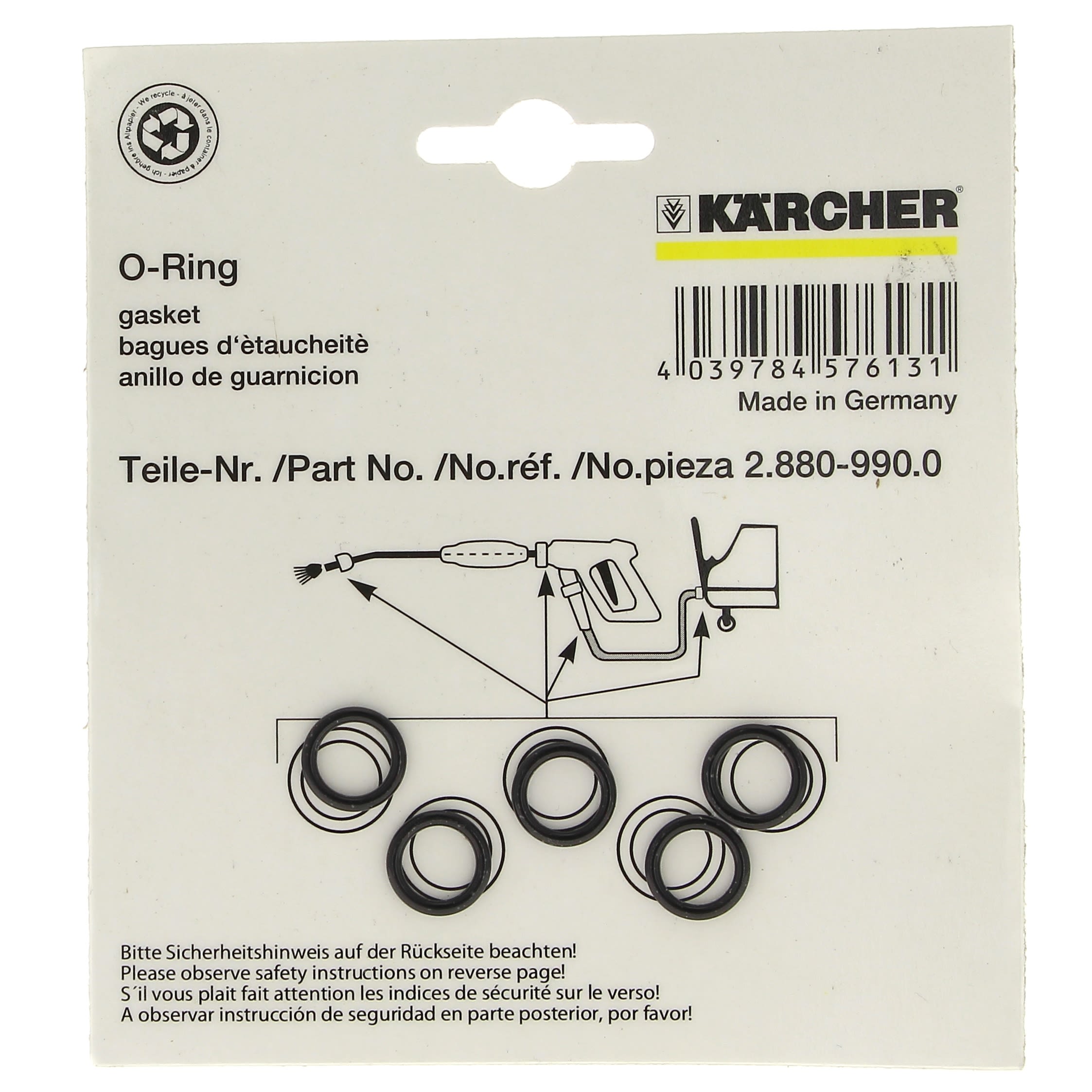 Kit Guarnizioni Per Pulitore Karcher - Ricambio Ufficiale Per Modelli K3 E K4, Codice 41008320 - Foto 3