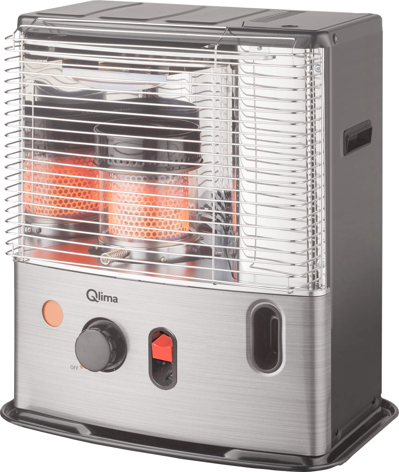 Stufa a Combustibile Liquido 2,7 kW con Accensione Spark Nero Qlima R7227STC-2 - 2