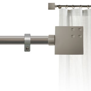 Kit Bastone Per Tende Metallico 25mm - Montaggio A Soffitto, Effetto Acciaio Inox, Incl. Supporti E Anelli - Foto 10