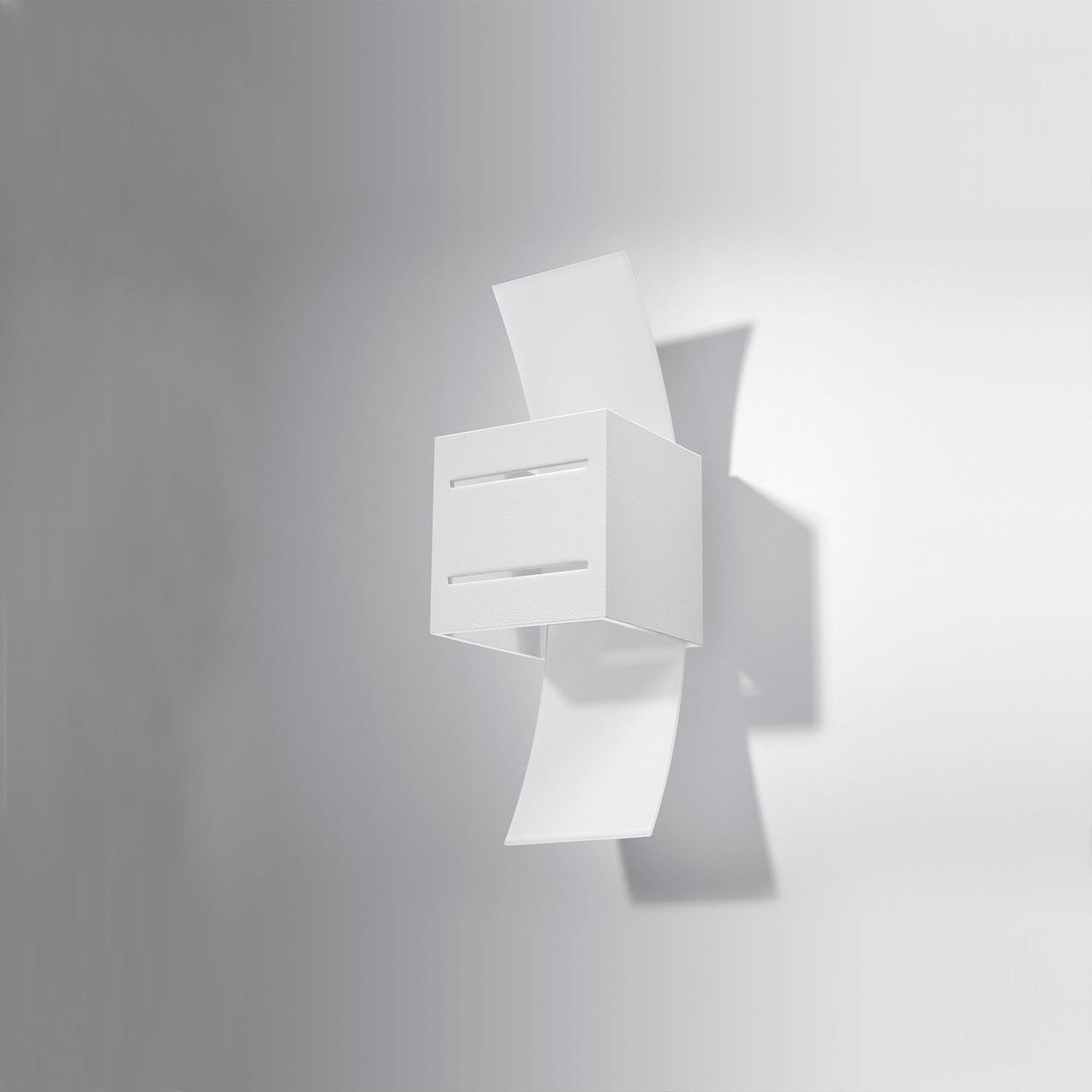 Kinkiet ścienny Loreto biały 1xG9x40W wym: 30 x 12 x 12 cm szkło IP20 Sollux Lighting