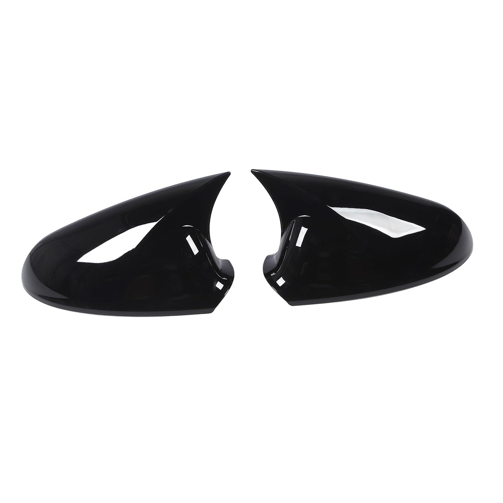 Coppia di copri specchietti retrovisori neri lucidi che migliorano l'aspetto del veicolo e lo sostituiscono per Vauxhall Astra J MK6 - 3