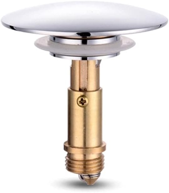 Tappo A Scatto Per Lavabo In Ottone Oro - Universale Per Lavelli E Vasche, Anti-intasamento - 4