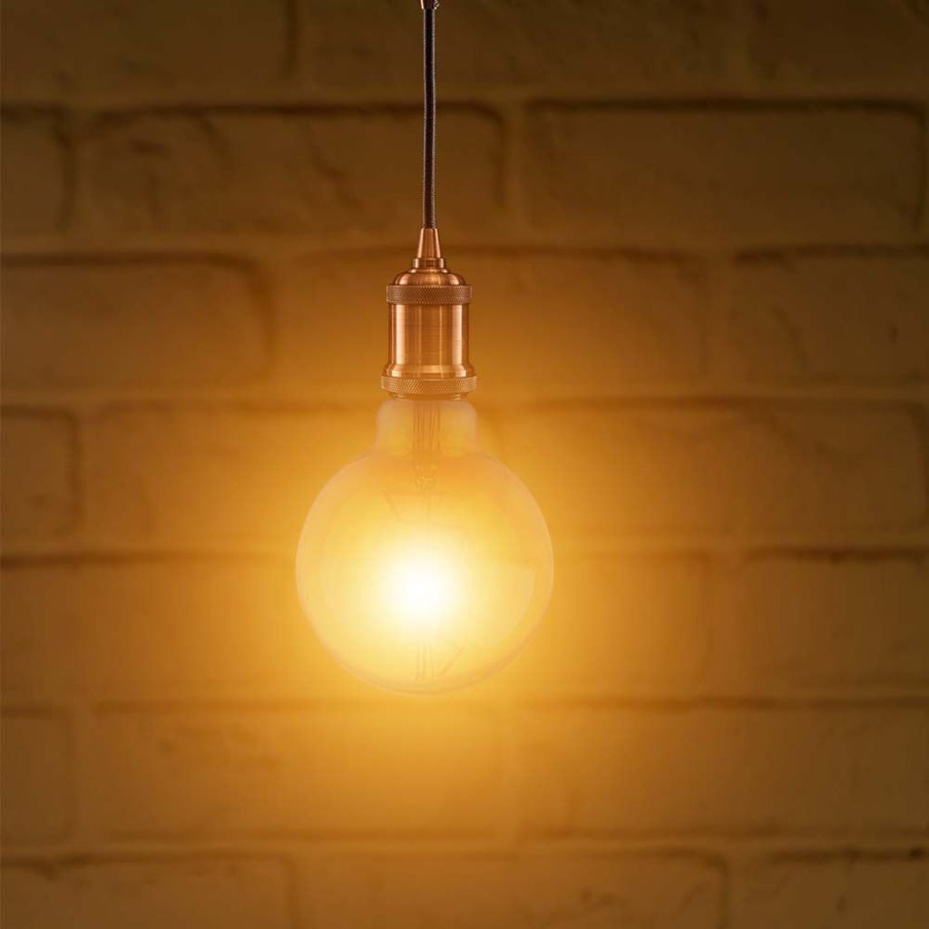 Bombilla LED E27 4W G95 Filamento àmbar 2200K - 2