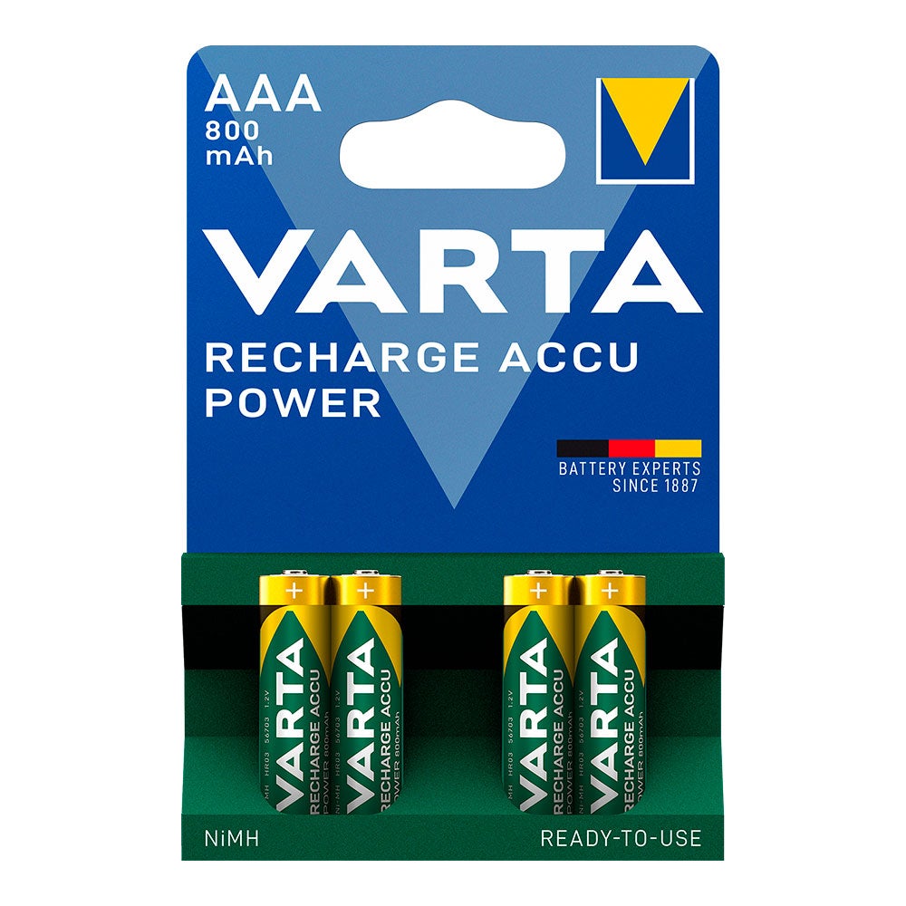 4 Piles LR03 VARTA AAA Accu Power Rechargeables 800mAh - 5
