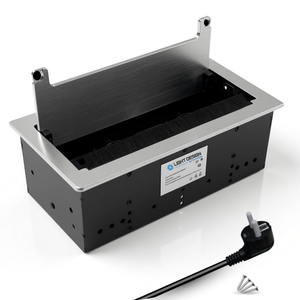 Presa elettrica a pavimento Up, presa elettrica a scomparsa per cucina da banco impermeabile con 2 uscite e 2 porte di ricarica USB, presa di corrente da incasso per bancone cu