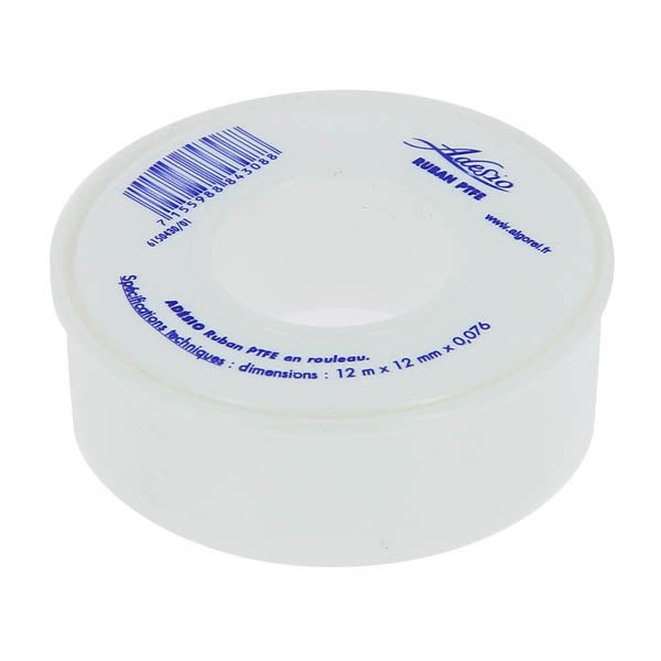 Rouleau de téflon 12mx12mm épaisseur 0,076 mm