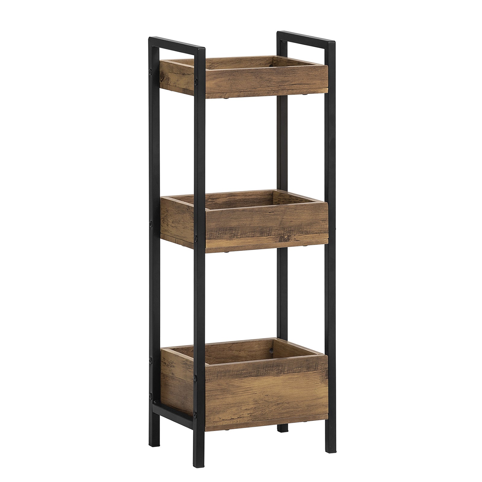 Porte-tasses En Bois 3 étages - 37x20x42 Cm, Rangement Cuisine Ou Salle à Manger, Design Trapèze Stable